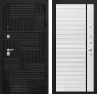 Дверь Лабиринт PAZL 22 — Белый софт, черная вставка
