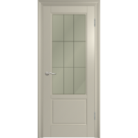 Дверь SKY-2 Со стеклом, эмаль серый шелк