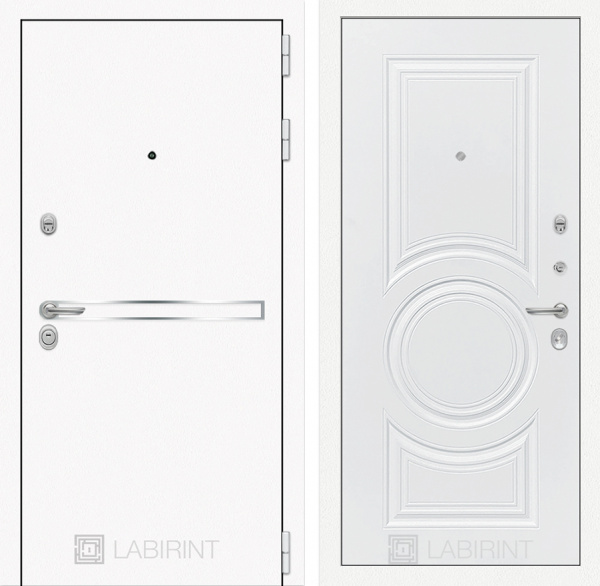 Дверь Лабиринт LINE WHITE 23 — Белый софт