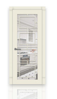 Дверь СИТИДОРС мод. Версаль-2 Со стеклом Эмаль RAL 9001