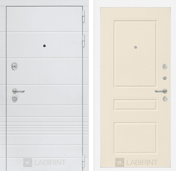 Дверь Лабиринт TRENDO 03 — Крем софт