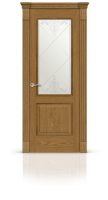 Дверь СИТИДОРС мод. Бристоль со стеклом Шпон Дуб медовый