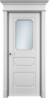 Дверь Офрам РИАН-3 со стеклом, эмаль белая