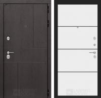 Дверь Лабиринт URBAN 25 — Белый софт, черный молдинг