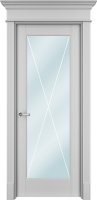 Дверь Офрам ТАНЖЕР Х со стеклом, эмаль белая