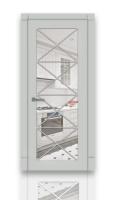 Дверь СИТИДОРС мод. Версаль-4 Со стеклом Эмаль RAL 7035
