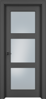 Дверь Офрам ПАСПАРТУ-33 со стеклом, эмаль черная