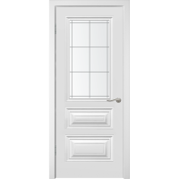 Дверь SIMPLE-3 Со стеклом, эмаль белая