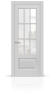 Дверь СИТИДОРС мод. Олимп со стеклом Эмаль RAL 7047