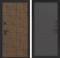 Дверь БУНКЕР BN-03 Ларче орех с черной патиной/ФЛ-609 Графит софт