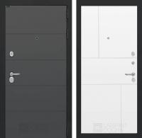 Дверь Лабиринт ART графит 21 — Белый софт