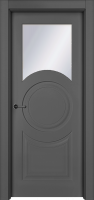 Дверь Офрам МЕТРО со стеклом, эмаль черная