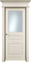 Дверь Офрам НАФТА-3 со стеклом, эмаль кремовая RAL 9001