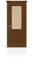 Дверь СИТИДОРС мод. Бристоль со стеклом Шпон Дуб мореный