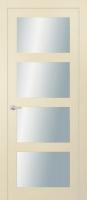 Дверь Офрам КЛАССИКА-4 со стеклом, эмаль кремовая RAL 9001