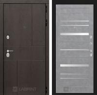 Дверь Лабиринт URBAN 20 — Бетон светлый, зеркальные вставки