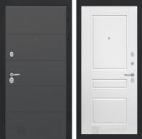Дверь Лабиринт ART графит 03 — Белый софт