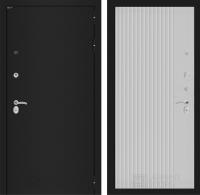 Дверь Лабиринт CLASSIC Шагрень черная 29 — ХОМС Белый софт рельеф