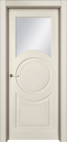 Дверь Офрам МЕТРО со стеклом, эмаль кремовая RAL 9001