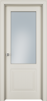 Дверь Офрам ПАСПАРТУ-2 со стеклом, эмаль кремовая RAL 9001