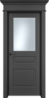 Дверь Офрам НАФТА-3 со стеклом, эмаль черная