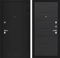 Дверь Лабиринт CLASSIC Шагрень черная 14 — Эковенге поперечный