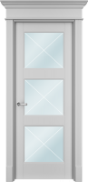 Дверь Офрам ТАНЖЕР-33Х со стеклом, эмаль белая
