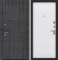 Дверь БУНКЕР BN-09 Дуб мадейра с черной патиной/ФЛ-649 Белый софт