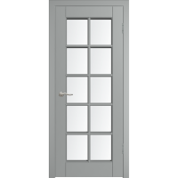 Дверь SKY-1 Со стеклом, эмаль серая