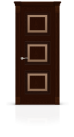 Дверь СИТИДОРС мод. Элеганс-8 со стеклом Шпон Ясень шоколад