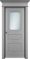 Дверь Офрам РИАН-3 со стеклом, эмаль серая