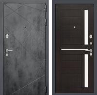Дверь Лабиринт LOFT (Ю) 02 — Венге, стекло белое
