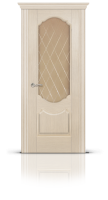Дверь СИТИДОРС мод. Гиацинт со стеклом Шпон Белый ясень