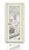 Дверь СИТИДОРС мод. Версаль-3 Со стеклом Эмаль RAL 1013