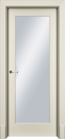Дверь Офрам НАФТА со стеклом, эмаль кремовая RAL 9001
