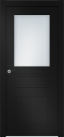 Дверь Офрам КЛАССИКА-3 со стеклом, эмаль черная