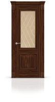 Дверь СИТИДОРС мод. Элеганс-1 со стеклом Шпон Американский орех