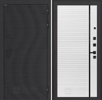 Дверь Лабиринт ВУЛКАНО (Ю) 22 — Белый софт, черная вставка