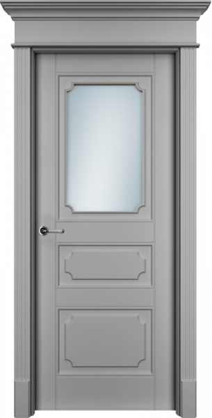 Дверь Офрам РИАН-3 со стеклом, эмаль серая