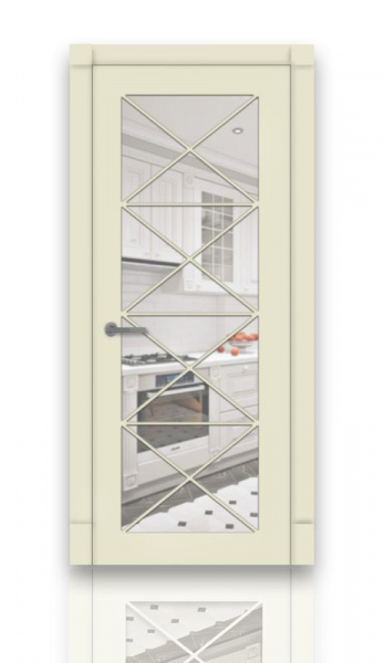 Дверь СИТИДОРС мод. Версаль-4 Со стеклом Эмаль RAL 1013
