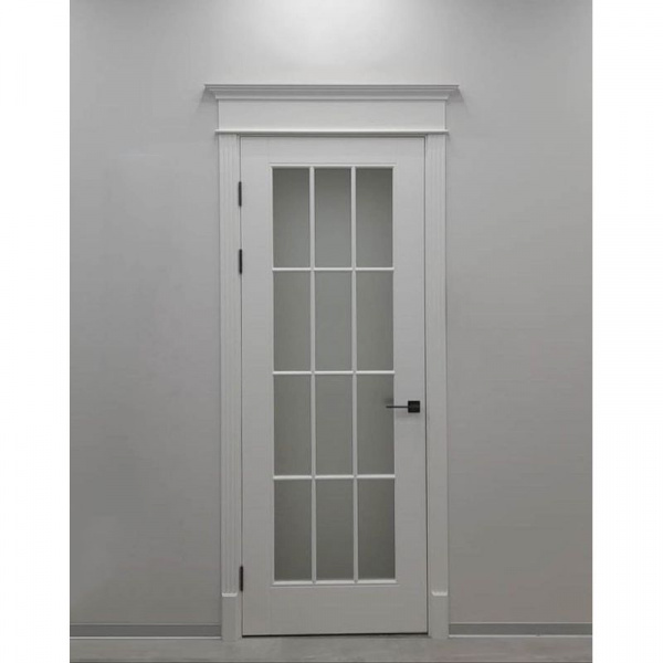 Дверь Офрам ОКСФОРД со стеклом, эмаль белая