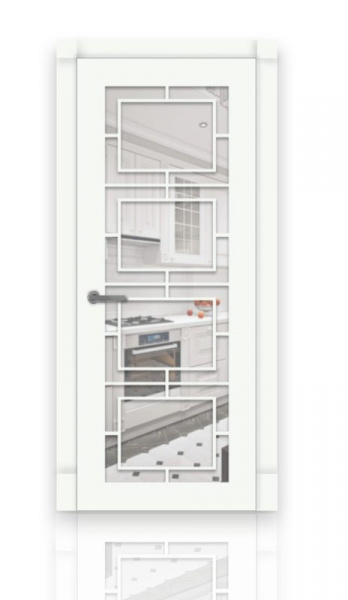 Дверь СИТИДОРС мод. Версаль-2 Со стеклом Эмаль RAL 9003