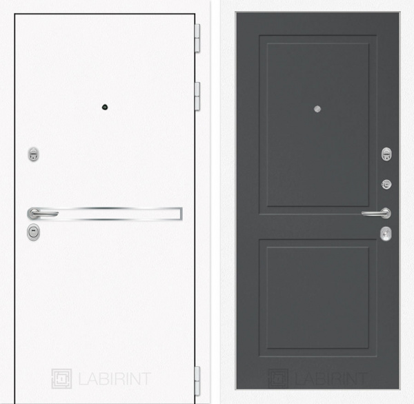 Дверь Лабиринт LINE WHITE 11 — Графит софт