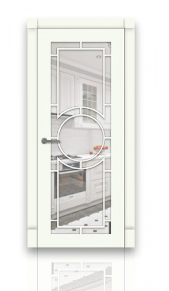 Дверь СИТИДОРС мод. Версаль-1 Со стеклом Эмаль RAL 9010