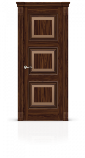 Дверь СИТИДОРС мод. Элеганс-8 со стеклом Шпон Американский орех
