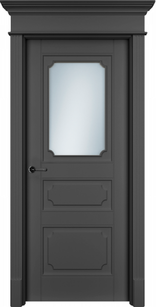 Дверь Офрам РИАН-3 со стеклом, эмаль черная