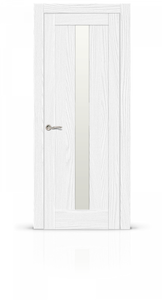 Дверь СИТИДОРС мод. Маэстрио со стеклом Экошпон ясень серебро
