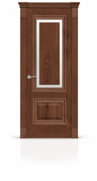 Дверь СИТИДОРС мод. Элеганс-4 со стеклом Шпон Дуб миндаль