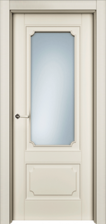 Дверь Офрам РИАН-2 со стеклом, эмаль кремовая RAL 9001