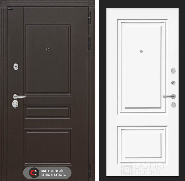 Дверь Лабиринт МЕГАПОЛИС 26 — Эмаль RAL 9003